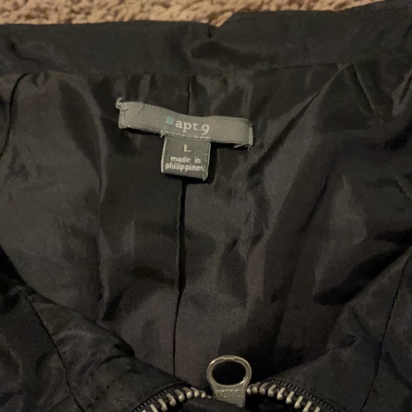 Black Fully Lined Short Waist Dolman Sleeve Jacket - Picture 3 of 6